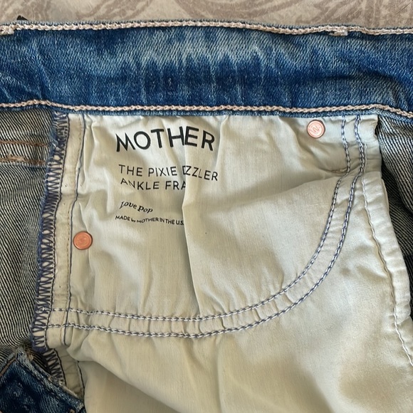 MOTHER The Pixie Dazzler Ankle Fray in Love Pop size 30, NWT - Picture 7 of 8